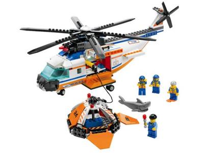 LEGO - L'hélicoptère et le canot de sauvetage des garde-côtes