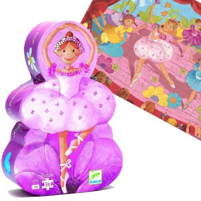 Puzzle Djeco silhouette Ballerine 36 pieces Enfants Filles 4 ans +