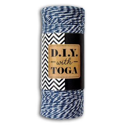 Ficelle bleu marine & blanche 100 m