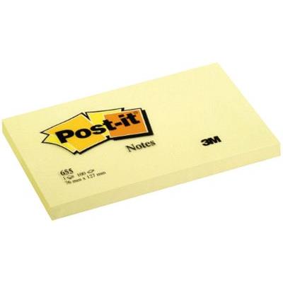 Post-it - Bloc de 100 feuilles Jaune Pastel uni 76x127mm