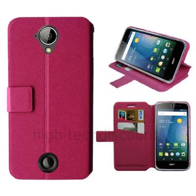 Housse etui coque pochette portefeuille pour Acer Liquid Z330 - ROSE