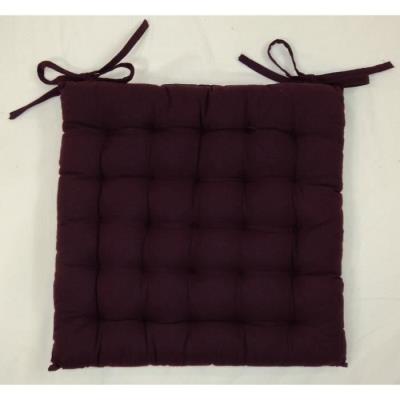 Galette de chaise 40x40x4 Aubergine