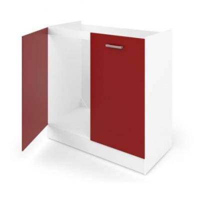 ULTRA Meuble bas sous évier 80 cm rouge mat