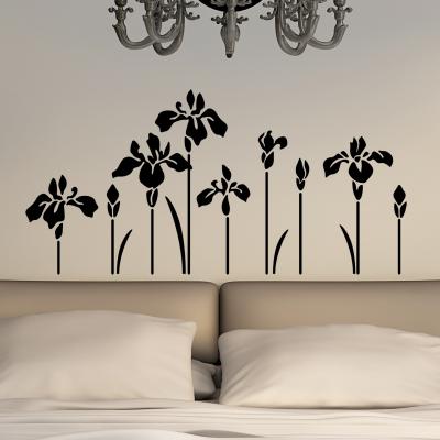 Pick and Stick Sticker Mural Vallée iris - 45 X 55 cm, Noir