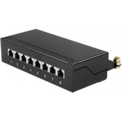 Panneau 8 ports RJ45 à poser - Cat 5e