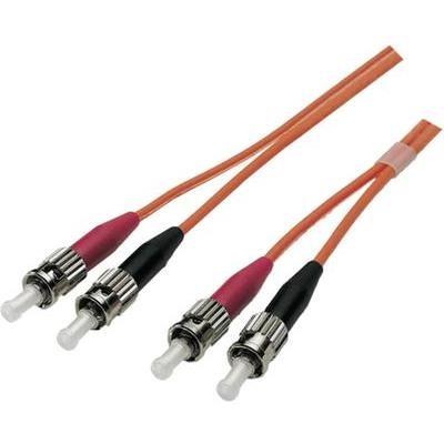 Duplex connecteur st st 50 125µ multimode om2 efb elektronik 5m orange o6013.5