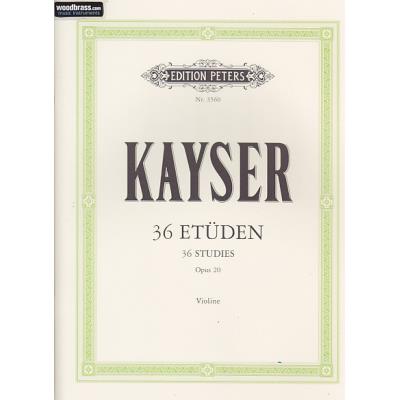 Méthodes et pédagogie EDITION PETERS KAYSER - ETUDES OP.20 POUR VIOLON Violon