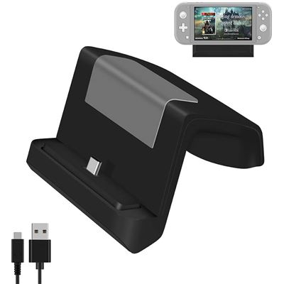 Station d'accueil de chargement pour Nintendo Switch, station d'accueil de chargement USB FONGWAN Support pour la Switch Host - Noir