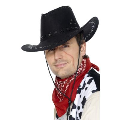 Chapeau cowboy noir Taille Unique