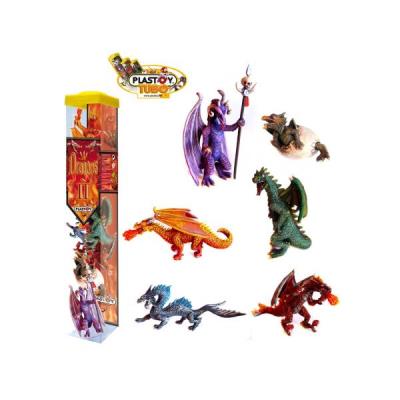 tubo dragons n° 2 6 figurines