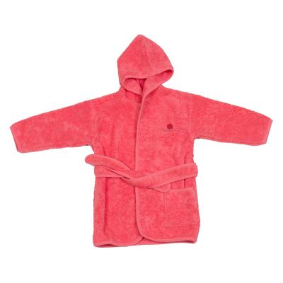Peignoir bébé en coton bio corail 12-24 mois