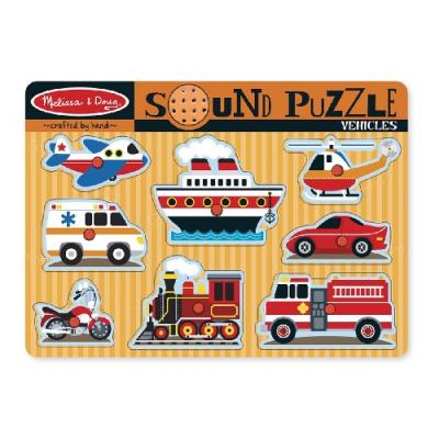 Melissa & doug - 10725 - puzzle sonore - véhicules