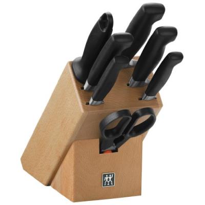 ZWILLING 35140-000 BLOC COUTEAUX BOIS NATUREL 8 PIÈCES FOUR STAR