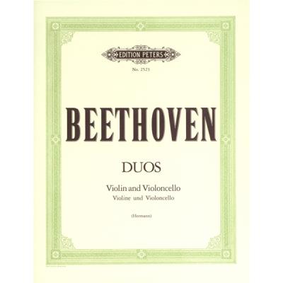 Partitions classique EDITION PETERS BEETHOVEN LUDWIG VAN - 3 DUETS - STRING DUETS Ensemble à cordes