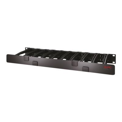 APC Horizontal Cable Manager Single-Sided with Cover - paneel voor kabelbeheer in rack (horizontaal) met beschermkap - 1U