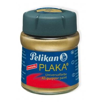 Pelikan - plaka, argent (no. 59), contenu: 50 ml dans un flacon en verre, couleur à base deau, résistant à leau et à la lumièr