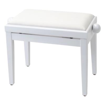 Classic Cantabile Banque de Piano en blanc brillant