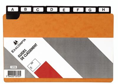 Guide Exacompta alphabétique pour boîte à fiches 105x148mm et 105x150mm
