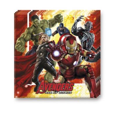 Serviettes en papier Avengers : 20 serviettes de fête Procos