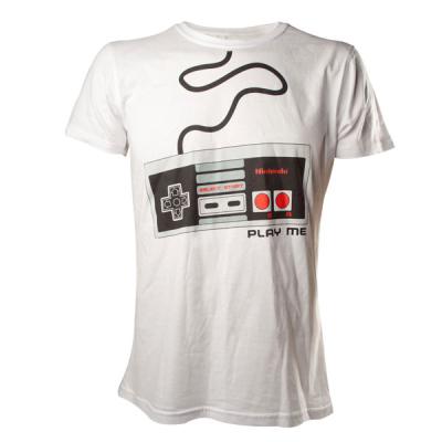 NINTENDO - T-Shirt Blanc 8-Bit Controller (S)