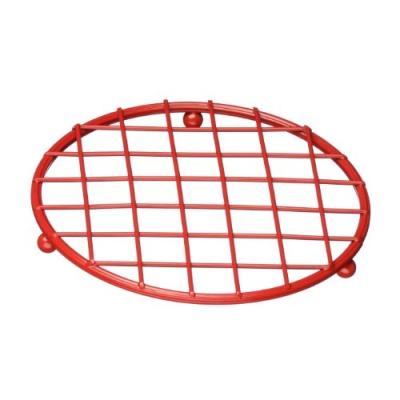 premier housewares 0508355 helix dessous de plat en métal rouge