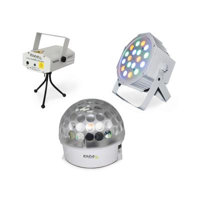 Ibiza BAT-KIT Set jeux de lumière Liberty Astro Effect Firefly Laser Spot PAR