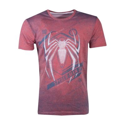 MARVEL - T-Shirt Homme - Spiderman - Acid Wash (S)