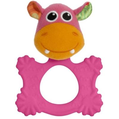 TOMY - LC27616 - ANNEAU DE DENTITION - DENTI'ANIMAUX - LULU - L'HIPPOPOTAME