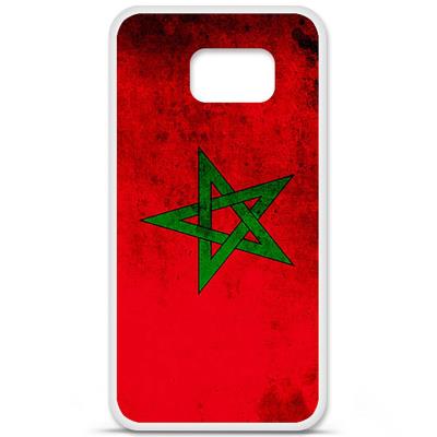 Coque en silicone imprimée compatible Samsung Galaxy S6 Drapeau Maroc