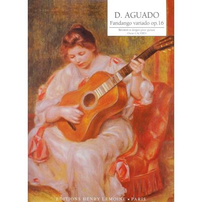 Partitions classique LEMOINE AGUADO DIONISIO - FANDANGO VARIADO OP.16 - GUITARE Guitare