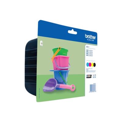 Brother LC221 Value Pack - 4 - zwart, geel, cyaan, magenta - origineel - inktcartridge