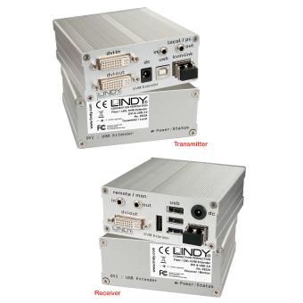 sans Option Audio Lindy /Émetteur KVM DVI /& USB 2.0