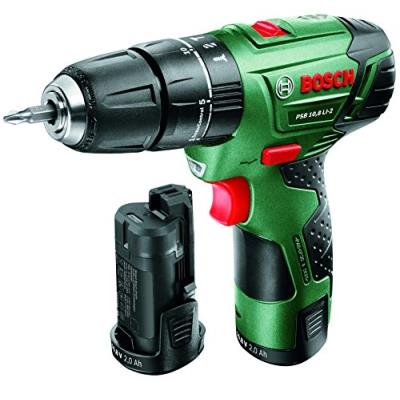 Bosch 060398390C Psb 10,8 Li-2 Perceuse-Visseuse à Percussion Sans Fil avec Set Complet D'Accessoires/508 Pièces
