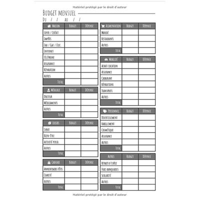 Cahier Petit Budget Planner (Version Papier) - La Petite Budgeteuse