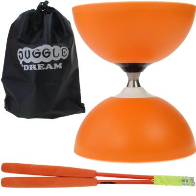 Kit diabolo circus free orange avec baguettes superglass et sac de rangement