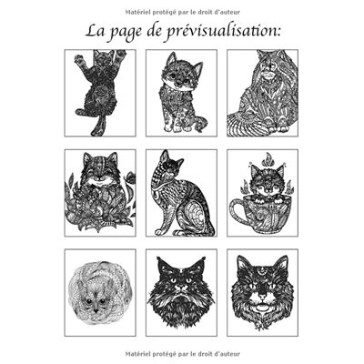 des chats mignons : Livre de coloriage pour enfants 6 ans et plus