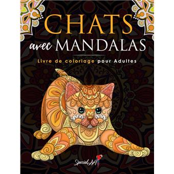 livre de coloriage mandala chat pour enfants et adultes. 3123751