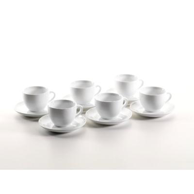 DOMESTIC PROFESSIONAL 927228 LOT DE 6 TASSES CAPPUCCINO COLOMBIA 22 CL AVEC SOUCOUPES 15 CM