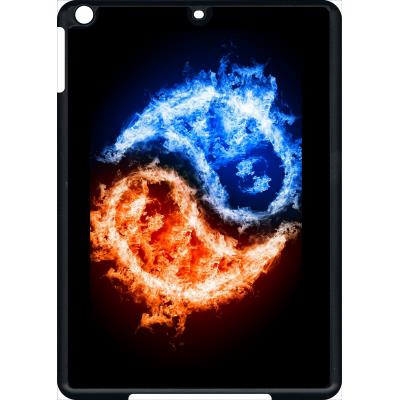 Coque pour apple ipad air yin yang feu et eau