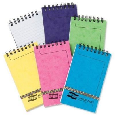 Europa Minor 3151 Lot de 20 bloc-notes à spirale avec fermeture élastique Reliure intégrale Ligné 80 g/m² Couleurs assorties 120 …