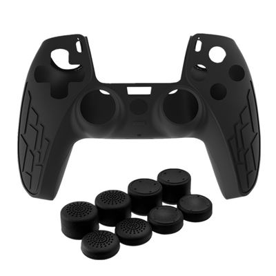 Générique Noir Coque Silicone Pour Manette Ps5 Manchon Antidérapant