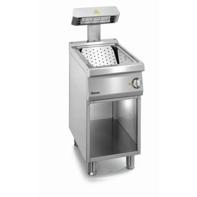 Chauffe-frites électrique avec soubassement ouvert