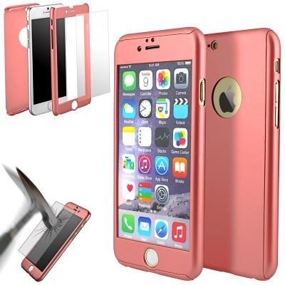 Coque 360° full protection iphone 7 plus + verre trempé rose Dreamshop75®