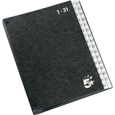 Classeur trieur 1-31 noir (5star) 20607-01