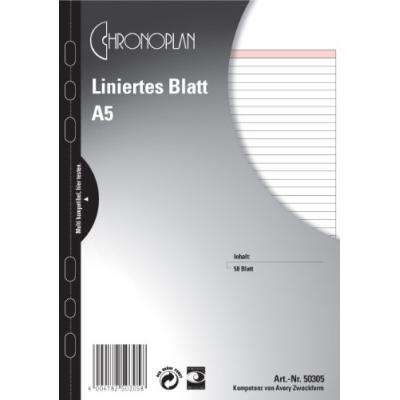 Chronoplan a5 liniertes-blatt 50bl. 22903081