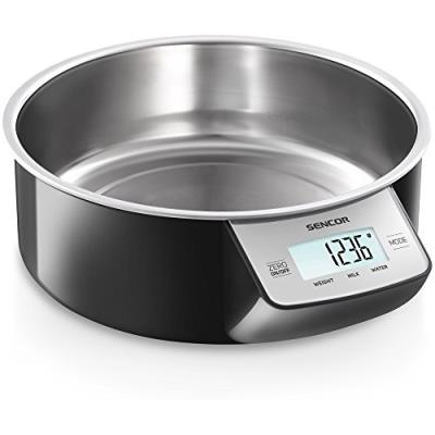Sencor 40026614 sks 4030bk balance de cuisine avec plat en acier inoxydable noir