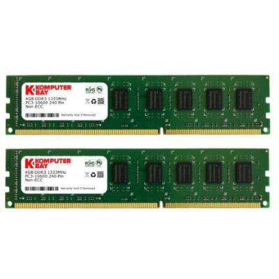 Komputerbay 8Go (2 X 4Go) Ddr3 Dimm (240 Broches) 1333Mhz Pc3-10600/Pc3-10666 9-9-9-25 1.5V