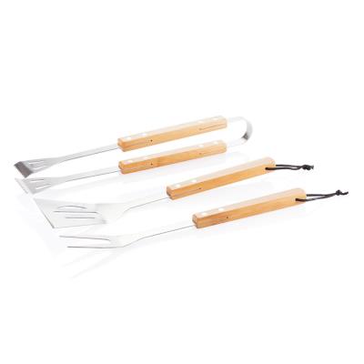 Set de 3 pièces pour barbecue, marron