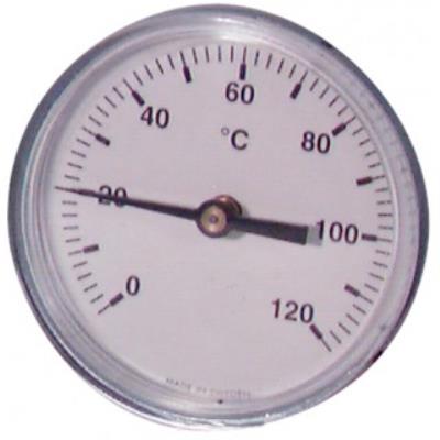 Thermomètre rond à plonge axiale 0 à 120°C Ø 63mm