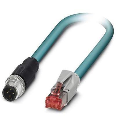 Câble de réseau m12 rj45 cat 5, cat 5e phoenix contact - [1x m12 mâle - 1x rj45 mâle] - 1.00 m - bleu - 1403498